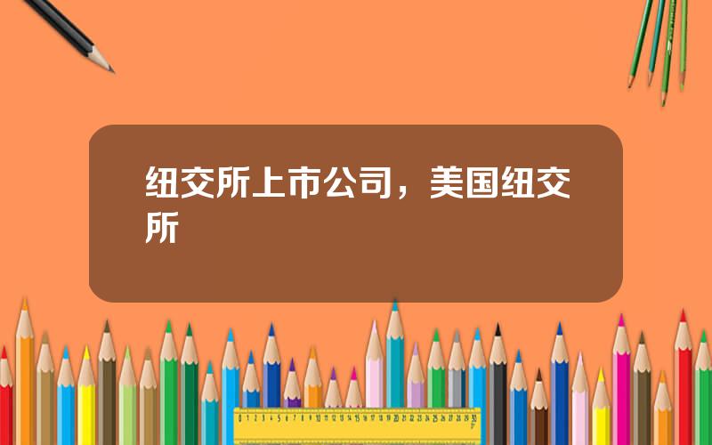 纽交所上市公司，美国纽交所
