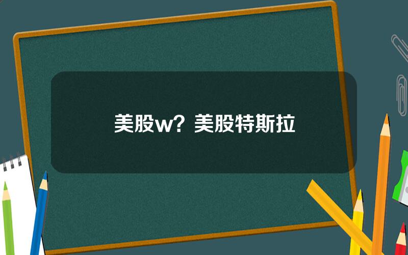 美股w？美股特斯拉