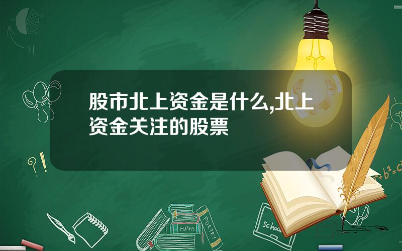 股市北上资金是什么,北上资金关注的股票